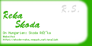 reka skoda business card